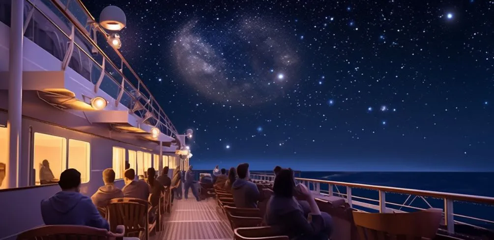 stargazing from a cruise ship